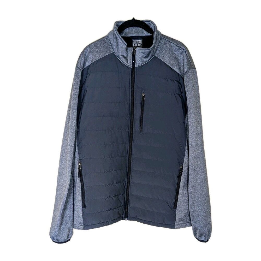 32 DEGREES Men’s Full Zip Mixed Media Jacket | Gray | XL
